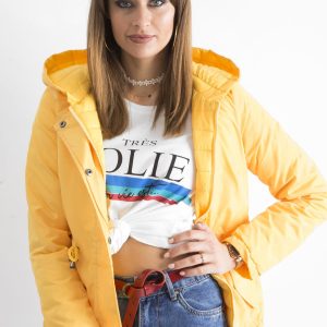 Wholesale Yellow double-sided jacket with hood