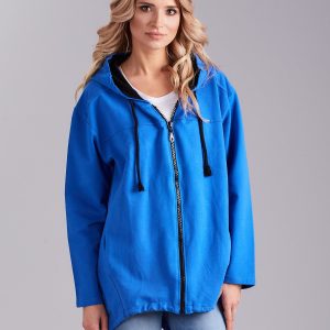 Wholesale Dark Blue Cotton Hoodie