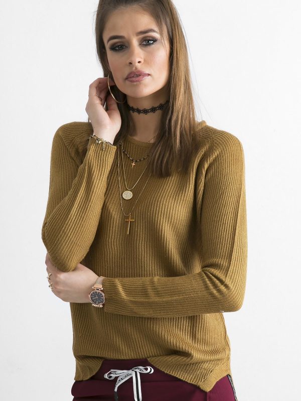 Wholesale Brown Women's Knitted Sweater