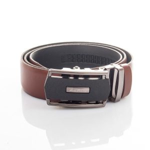 Wholesale Mens Automatic Buckle Leather Strap Brown