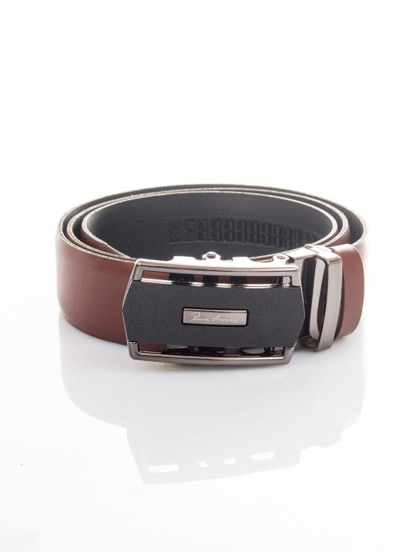 Wholesale Mens Automatic Buckle Leather Strap Brown