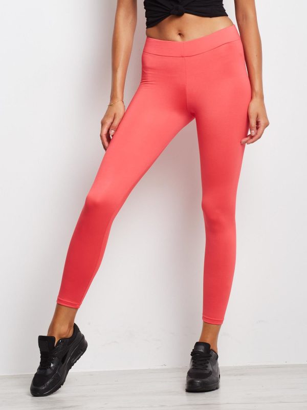 Wholesale Long lightly insulated dark coral sports leggings