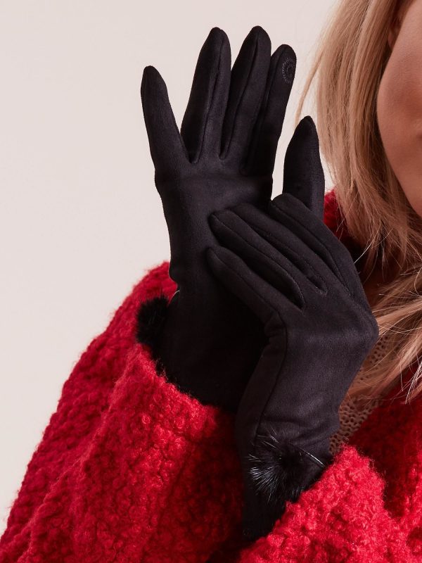 Wholesale Black Women's Gloves With Tin