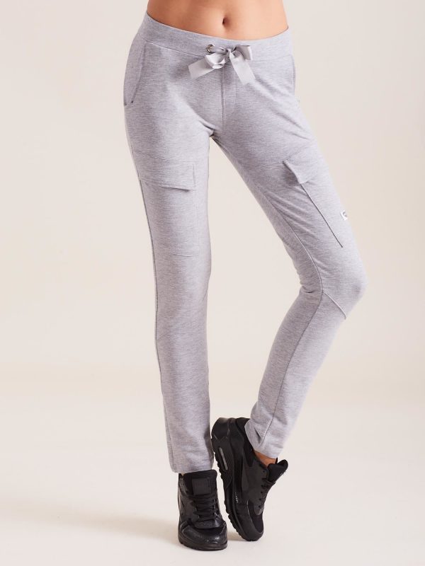 Wholesale Grey sweatpants with pockets