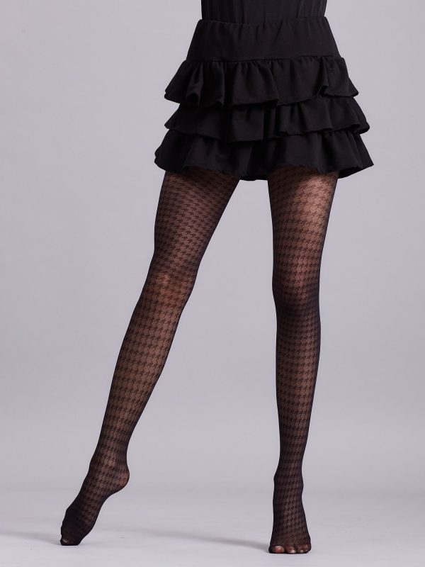 Wholesale Black Patterned Tights