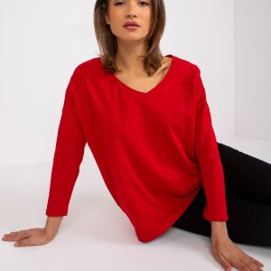 Wholesale Red women's oversized blouse Sylviane