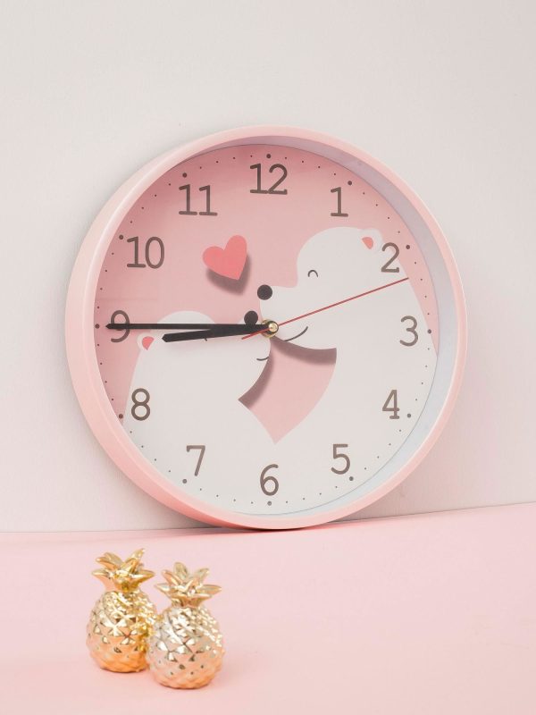 Wholesale Light Pink Wall Clock