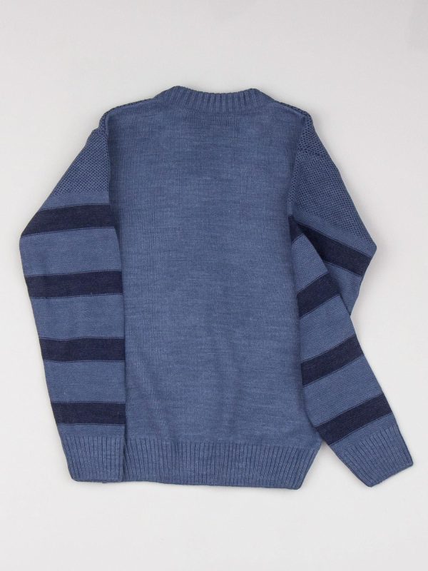 Wholesale Light Blue Striped Boy's Sweater