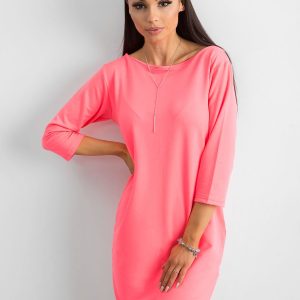 Wholesale Fluo pink cotton dress