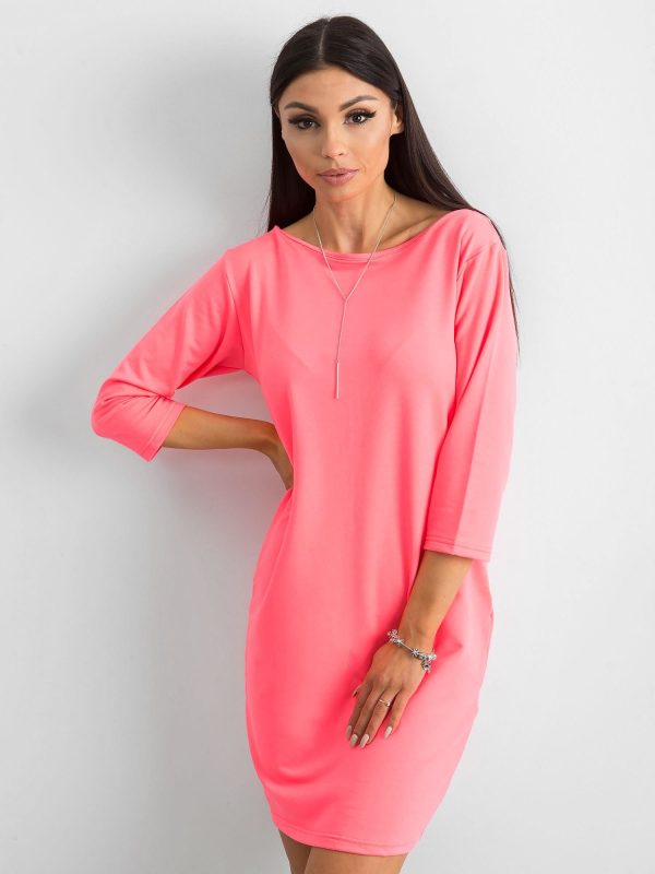 Wholesale Fluo pink cotton dress