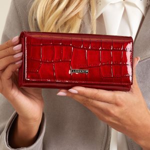 Wholesale Red Patent Leather Ladies Wallet