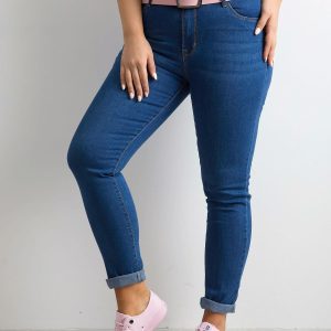 Wholesale Blue plus size jeans pants