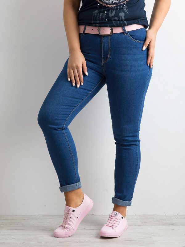 Wholesale Blue plus size jeans pants