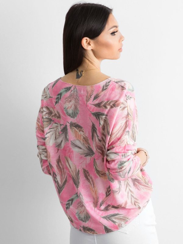 Wholesale Pink Thin Patterned Sweater