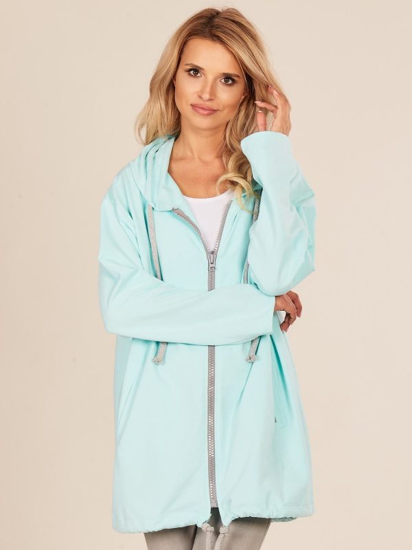 Wholesale Light Blue Oversized Sweatshirt