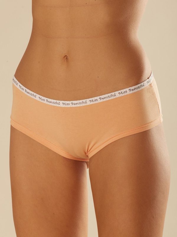 Wholesale Apricot panties with print on the back