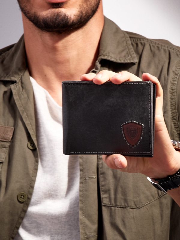 Wholesale Black and Brown Genuine Leather Men's Wallet