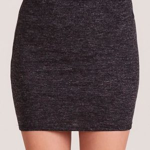 Wholesale Dark Grey Knitted Pencil Skirt