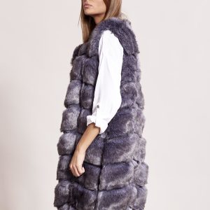 Wholesale Long Grey Fur Vest