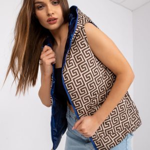 Wholesale Blue Reversible Addison Hooded Vest