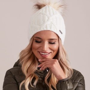 Wholesale Ecru knitted hat