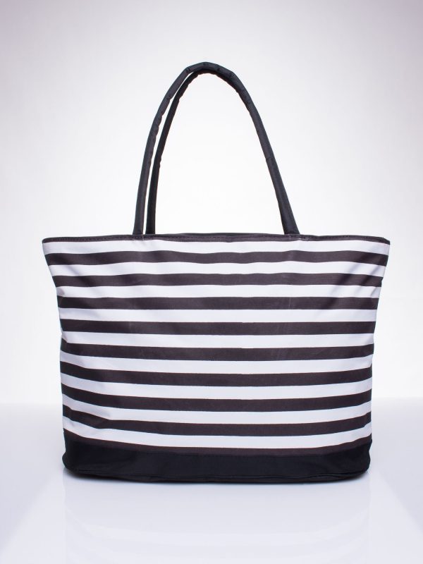 Wholesale Brown Striped Beach Bag