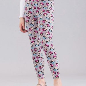 Wholesale Grey girl leggings with MICKEY MOUSE print