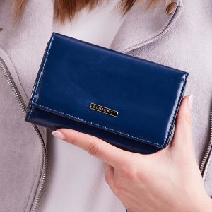 Wholesale Dark Blue Ladies Leather Wallet