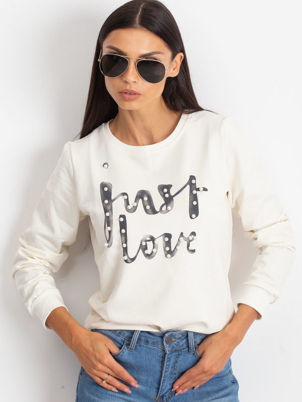 Wholesale Ecru sweatshirt Love