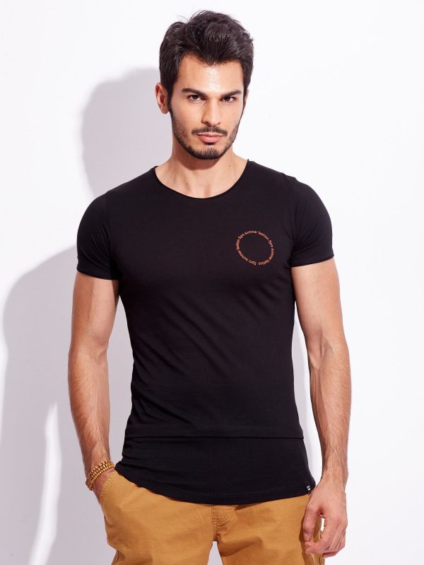 Wholesale Black t-shirt for men with inscription