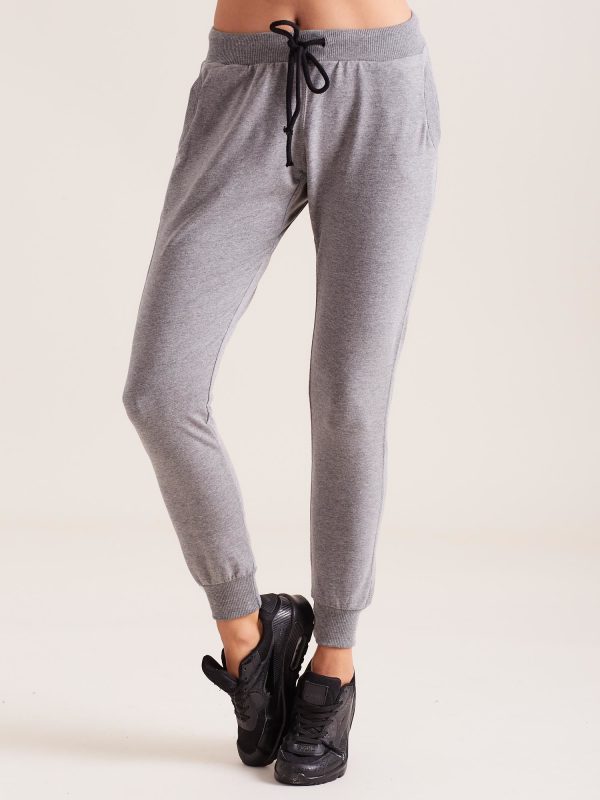 Wholesale Cotton sweatpants dark grey