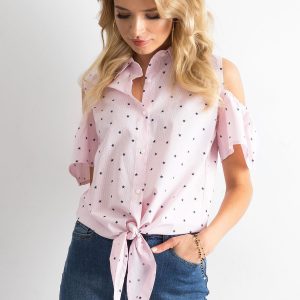 Wholesale Pink shirt with binding