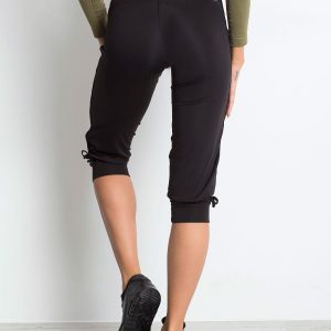 Wholesale Black capri pants with leg leg