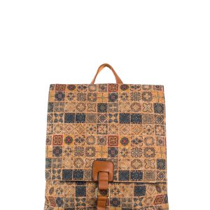 Wholesale Yellow Women's Cork Backpack with Patterns