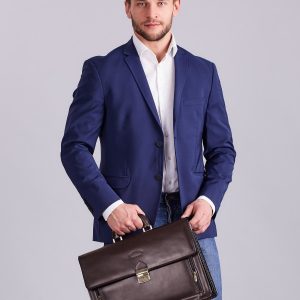 Wholesale Dark Brown Leather Men's Briefcase