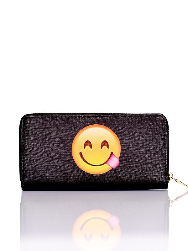 Wholesale YUPS Black Emoji Wallet