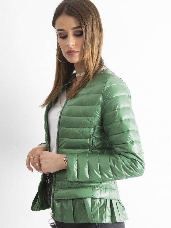 Wholesale Green Transition Jacket with Ruffle