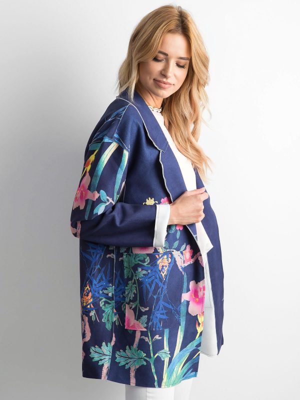 Wholesale Navy blue floral blazer