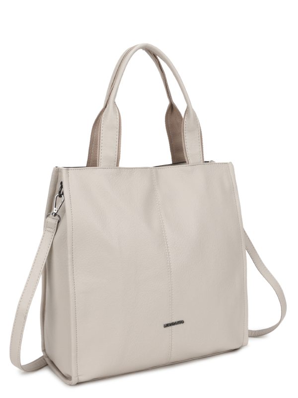 Wholesale Beige shopper bag with adjustable strap LUIGISANTO