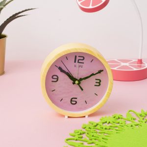 Wholesale Yellow and Pink Table Clock