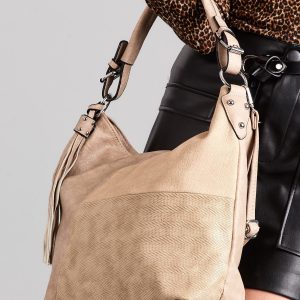 Wholesale Beige eco-leather city bag