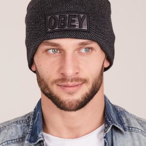 Wholesale Dark Grey Men's Hat With Patch