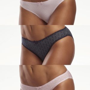 Wholesale Women's Fine Pattern Panties 3-Pack