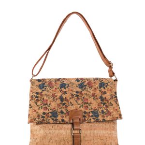 Wholesale Light Brown Women's Floral Shoulder Bag