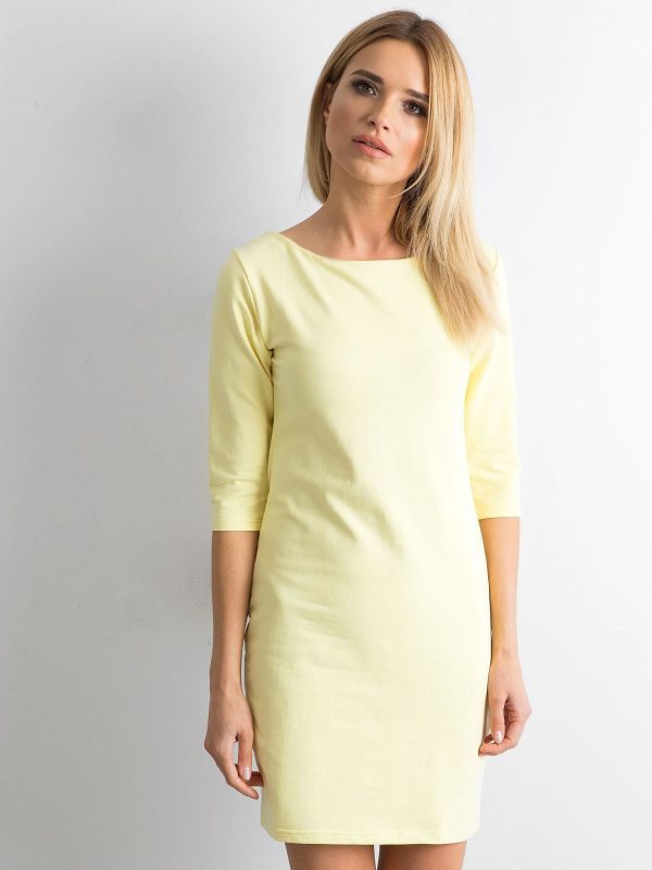 Wholesale Light Yellow Cotton Dress