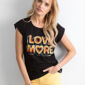 Wholesale Women's Black Cotton T-Shirt