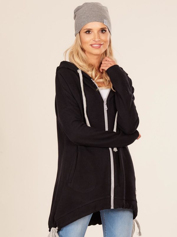 Wholesale Sweatshirt with hoodie black