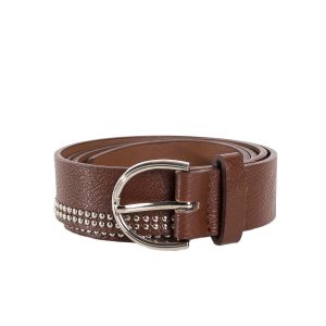 Wholesale Brown Women's Belt with studs