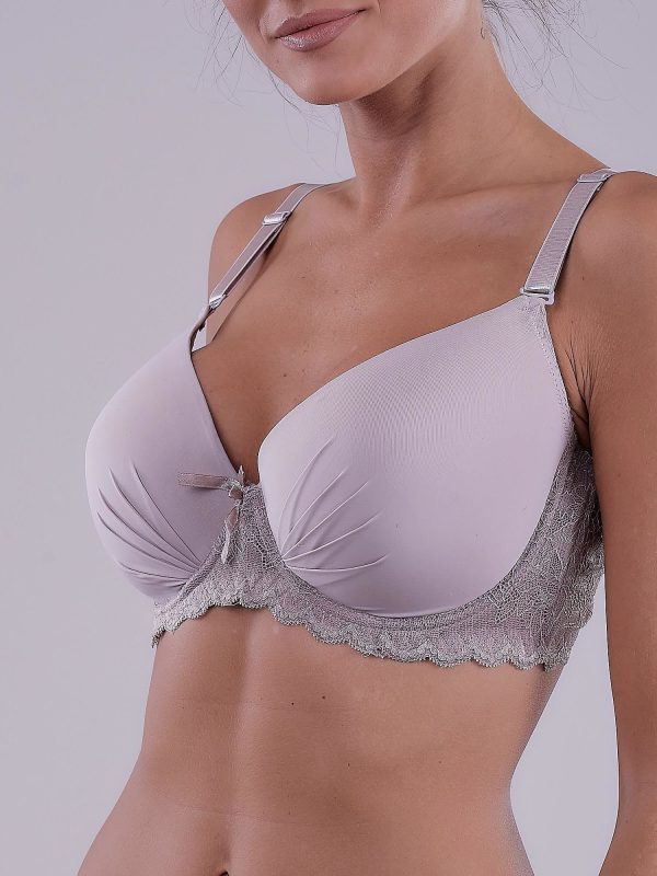 Wholesale Microfiber Padded Bra Dark Beige