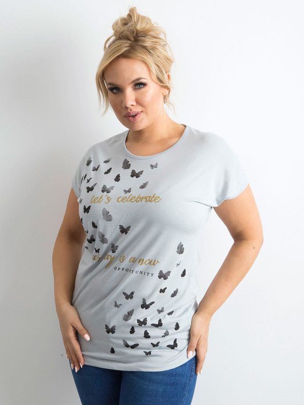 Wholesale Women's T-shirt with plus size print